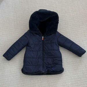 Girls Save The Duck Reversible Hooded Puffer, size 4